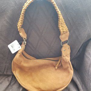 Brown suede Free People Shoulder Bag New